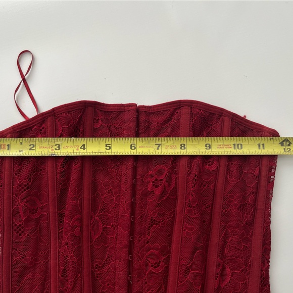 Valentines Garage Burgundy Lace Shapewear Corset - Picture 5 of 8
